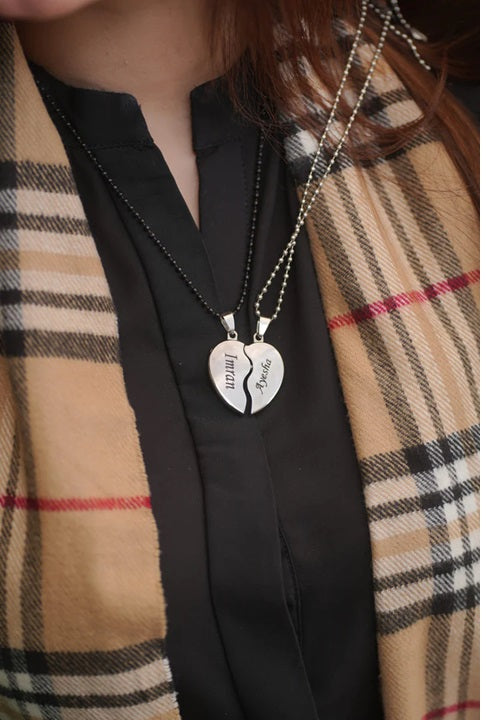 Broken Heart Magnetic Locket - Couple Locket Shop360