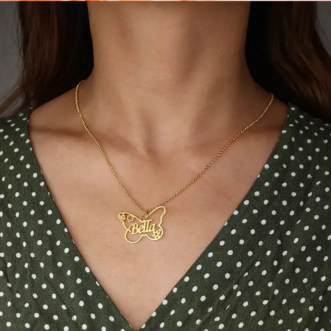 Custom Name Butterfly Locket SHOP360