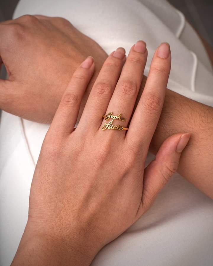 Custom Name Engraved Ring Shop360