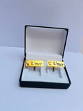 Crown Cufflinks Stud Buttons With Name Engraving Shop360