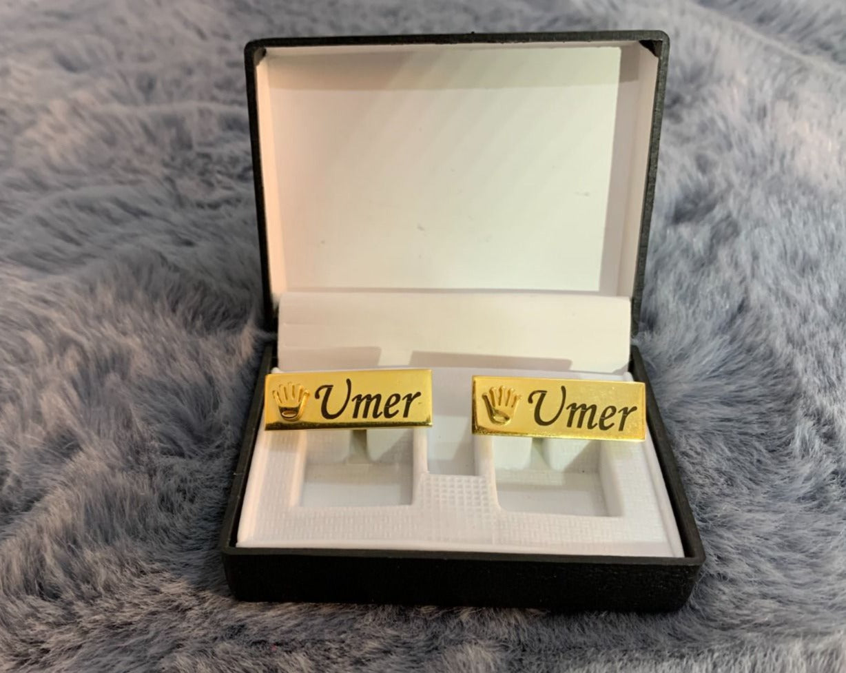Crown Cufflinks Stud Buttons With Name Engraving Shop360